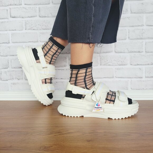 Converse Run Star Utility Sandal 7 CX Women Chunky Sandals Beige Leather A06481C - Picture 3 of 15